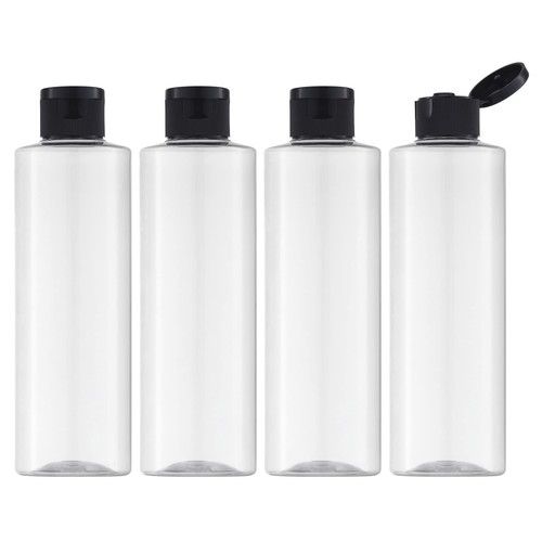 8.3oz Travel Bottles with Flip Cap (4 Pcs) Empty Dispenser Container for Trav...