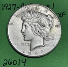 1927-P Peace Silver Dollar Choice XF EF Extremely Fine $1 Coin