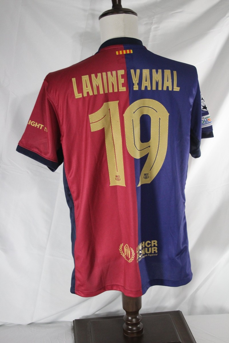 Nike Barcelona Men's L Lamine Yamal #19 Home Jersey UEFA