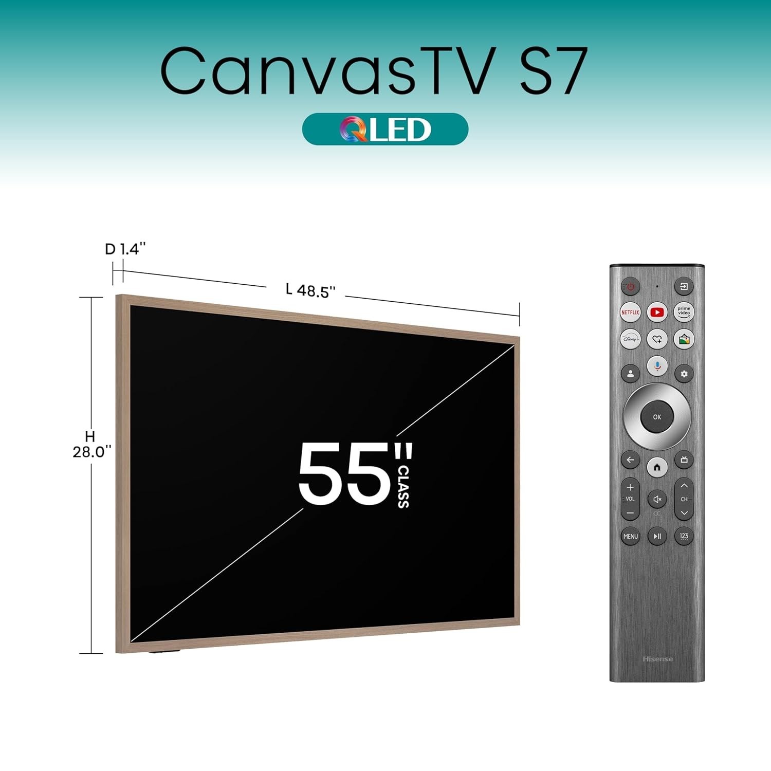Hisense 55" Class S7 CanvasTV 4K QLED Google Smart TV (2024) 3