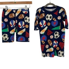 Hanna Andersson Sport Print Pajamas Shorts Cotton Boy  s Size 10