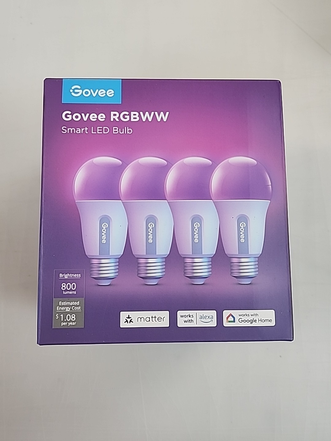 Govee Smart Light Bulbs, Color Changing Light Bulb, Work wit