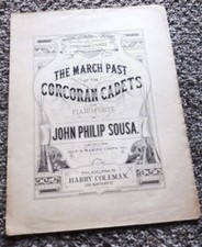 1890 John Phillip Sousa! The March Past of the Corcoran Cadets to Officers-Membr