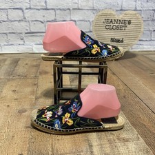 Tory Burch Max Espadrille Slide Womens Multicolor Floral Embroidery Size 7.5