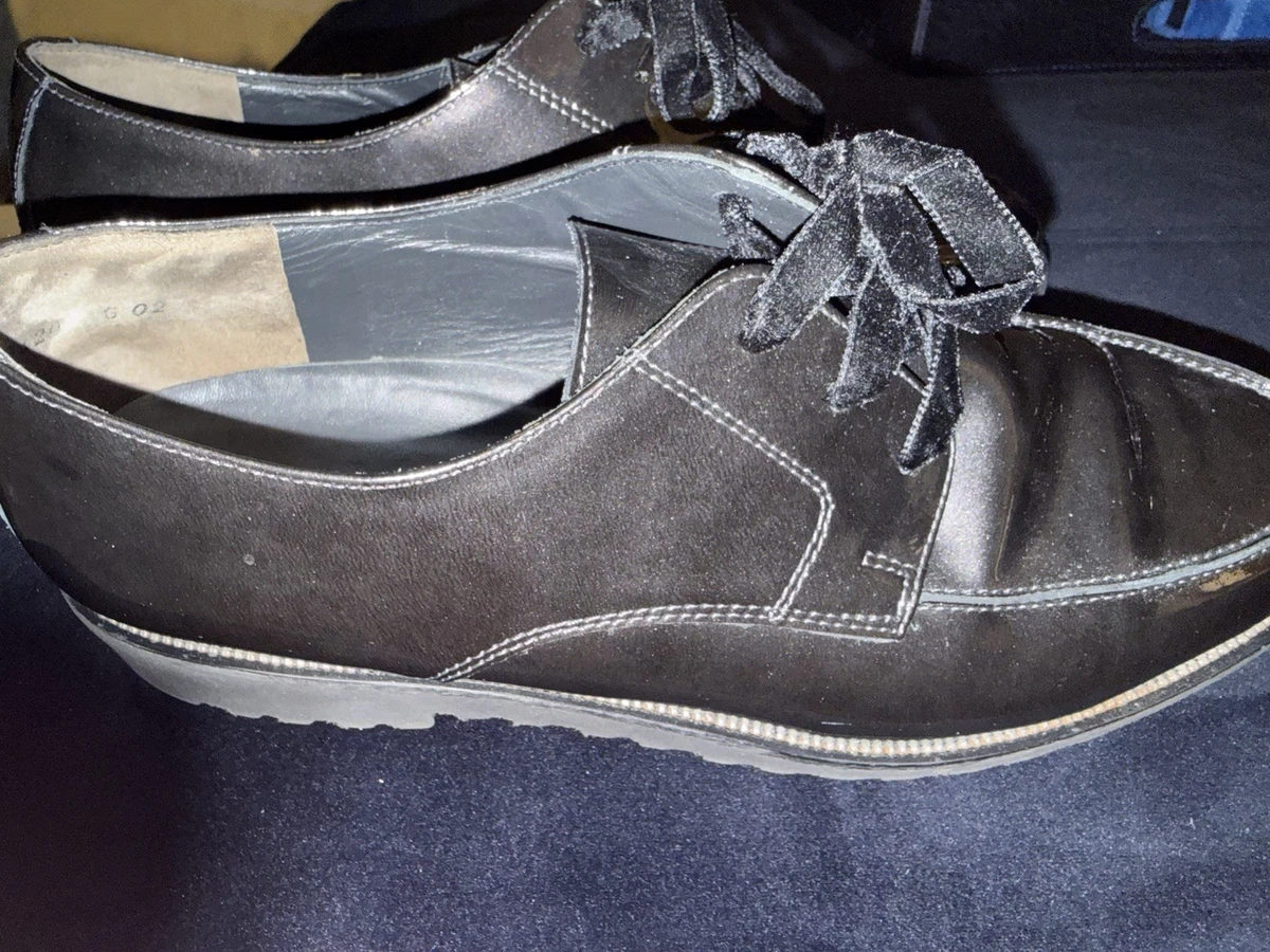 Vintage Paul Green Unisex Black Oxford Shoes Paul Green Oxford Patent Leather Comfort Shoes for Women for  main image 3