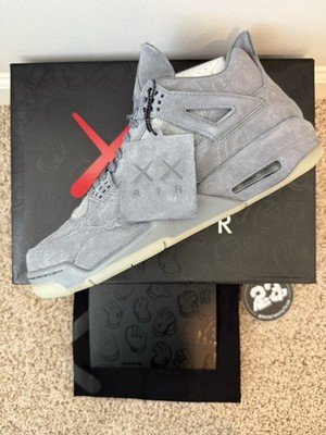 New KAWS Nike Air Jordan 4 Retro Cool Grey sz 10 930155-003