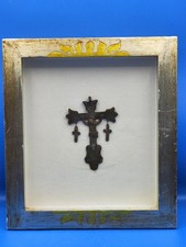 Antica Croce Crocifisso Scapolare In Bronzo Pieno 1700 XVIIISec Arte Sacra Chies