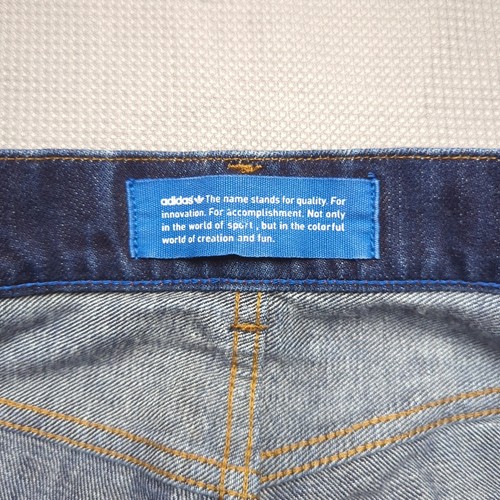 Jeans Adidas Originals Straight Fit Uomo W30 L30 Blu Denim Y2K Stile Retrò Punk - Foto 6 di 14