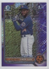 2022 Bowman Chrome Prospects Purple Shimmer Refractor 51/250 Simon Juan 0c6