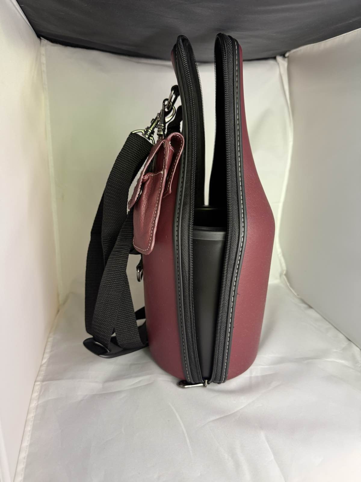 Caddy O Wine Insulated Burgundy Bottle Carrier