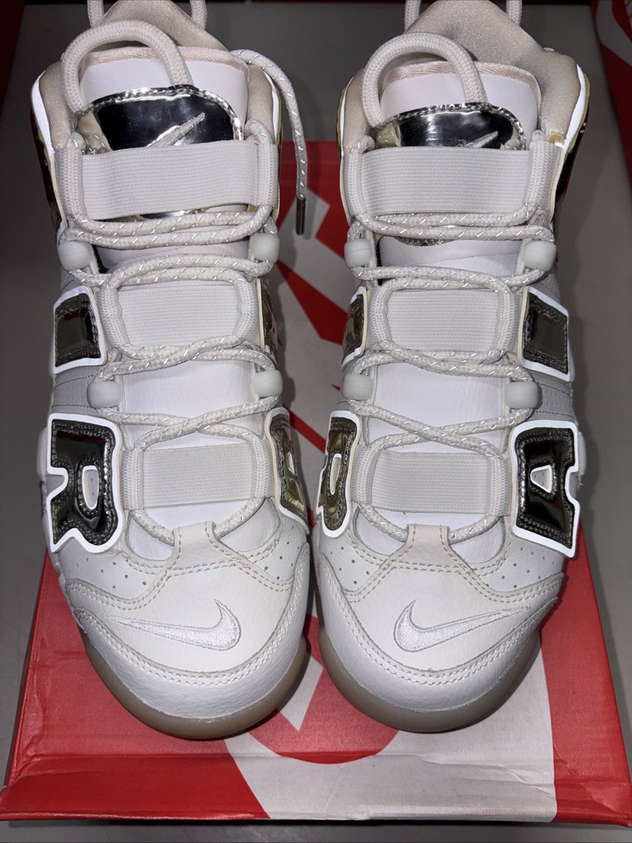 Nike Air More Uptempo Chrome Women 917593-100 Size 10 | eBay