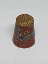 Fisch - blau  - Fingerhut/ Thimble / Metall (6)