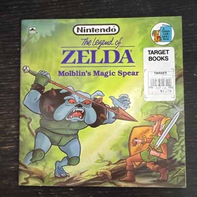 The Legend Of Zelda Molblin's Magic Spear 1989 Vintage Nintendo Golden P.B.Book