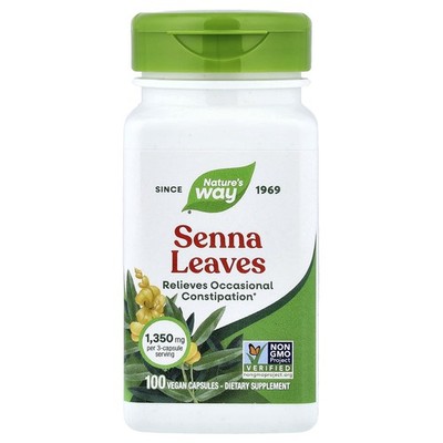Nature's Way, Sennesblätter, 100 vegane Kapseln (450 mg pro Kapsel)
