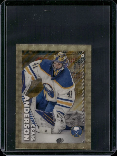 2022-23 Topps Chrome NHL Sticker Collection #64 Craig Anderson SuperFractors 1/1