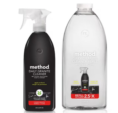 Method Daily Granite Cleaner, Apple Orchard, Set includes 68 oz. Refill & 28oz