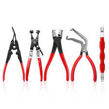 Tnuynoy 5 Pcs Automotive Electrical Connector Disconnect Pliers And Hose Clamp