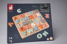 Janod Wooden Alphabet Puzzle Double Sided FSC Toy Ages 2-6 France New Sealed
