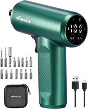 Cordless Screwdriver, 3.7V Electric Screwdriver with LCD Touchscreen Display, 8