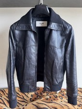 Celine Leather Blouson Jacket Size 38 Hedi Sl...