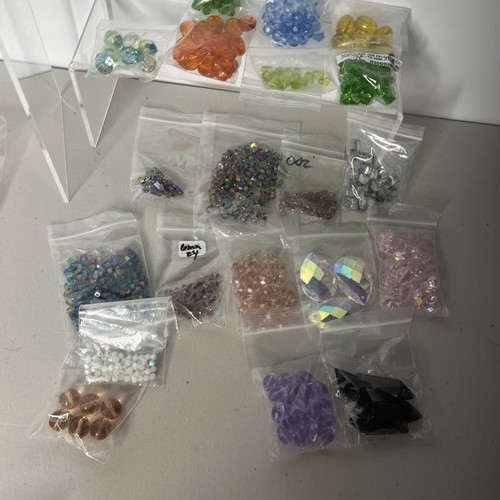 HUGE Lot Jewelry Making Beads Mixed Colors Sizes Bracelets Crystal 100s Of Beads - Picture 24 of 24