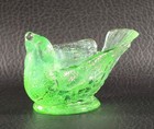 Boyd's Crystal Art Glass BIRD SALT #75 APPLEMINT 7-18-03 Glow Cherry Seed NOS — photo 4
