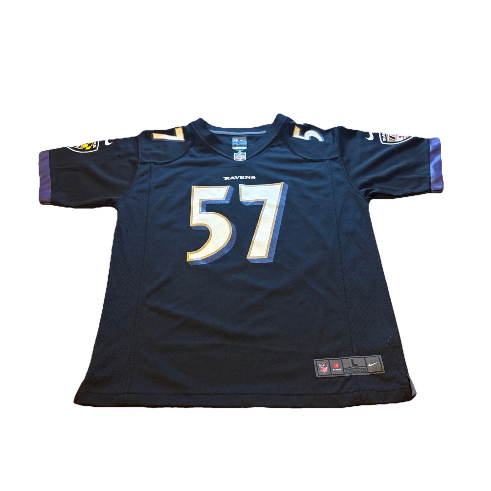 Baltimore Ravens Nike On Field Youth Boys Jersey Large Cj Mosley Nfl Football