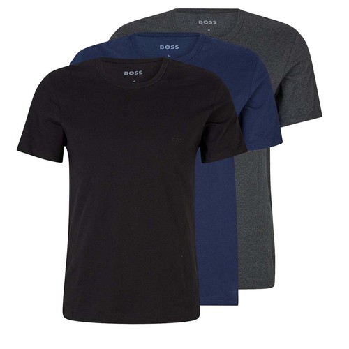 BOSS Herren T-Shirts Rundhals Shirt kurzarm Farbwahl reine Baumwolle 3er Pack - Afbeelding 6 van 48