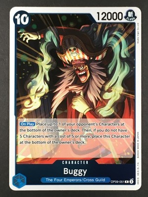 One Piece TCG Buggy (051) R Emperors in the New World OP09-051 NM