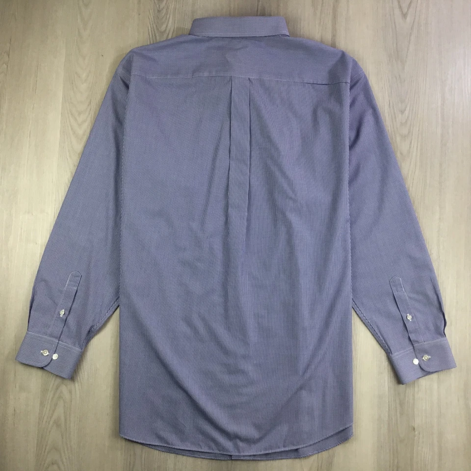 Camisa Roundtree Yorke Para Hombre 3XT Azul Blanco Cuadros Etiqueta Dorada Rendimiento Perfecto Foto 4 de 4