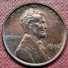 1910 Lincoln Wheat Cent 1c BU UNC Uncirculated - Toned #93463