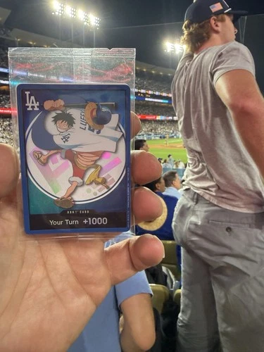 2026 Dodgers One Piece Luffy Promo Night Card Los Angeles don card w/ hat combo
