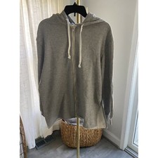 Women H M gray zip up with hood Size Medium