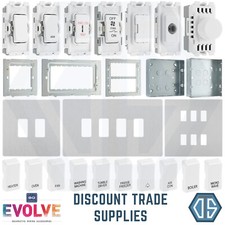 BG Evolve Brushed Steel Custom Grid Plate Switch Components