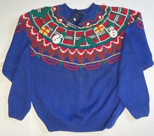 NWT Robert Scott Ltd. Vintage 90s Women's Large L Christmas Sweater Snowman Blue