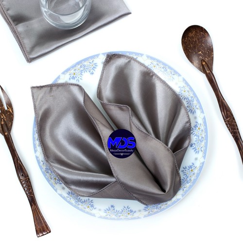 Serviettes de table carrées en satin 12 pouces/20 pouces mouchoir fête de mariage - LIVRAISON GRATUITE - Photo 14/45