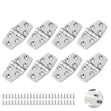 8-PACK Stainless Steel Marine Boat Hinges 3" *1.5" Strap Hinges Heavy Duty