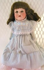 Heubach Bisque Shoulder Doll 275 Leather Body 14 Inch Germany Partial Red Label