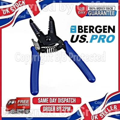 US PRO 6" PRECISION WIRE STRIPPER CABLE STRIPPING PLIERS TOOL CUTTER WIRES TRIM STRIP