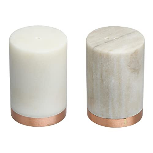 Marble Peper Shakers (Set of 2) Salt and Pepper Mills, White eBay