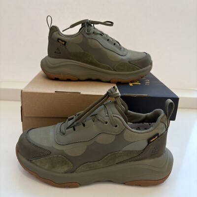 Teva Geotrecca Low RP Hiking Shoes Lace Up Sneakers Burnt Olive Green Size 7 NEW
