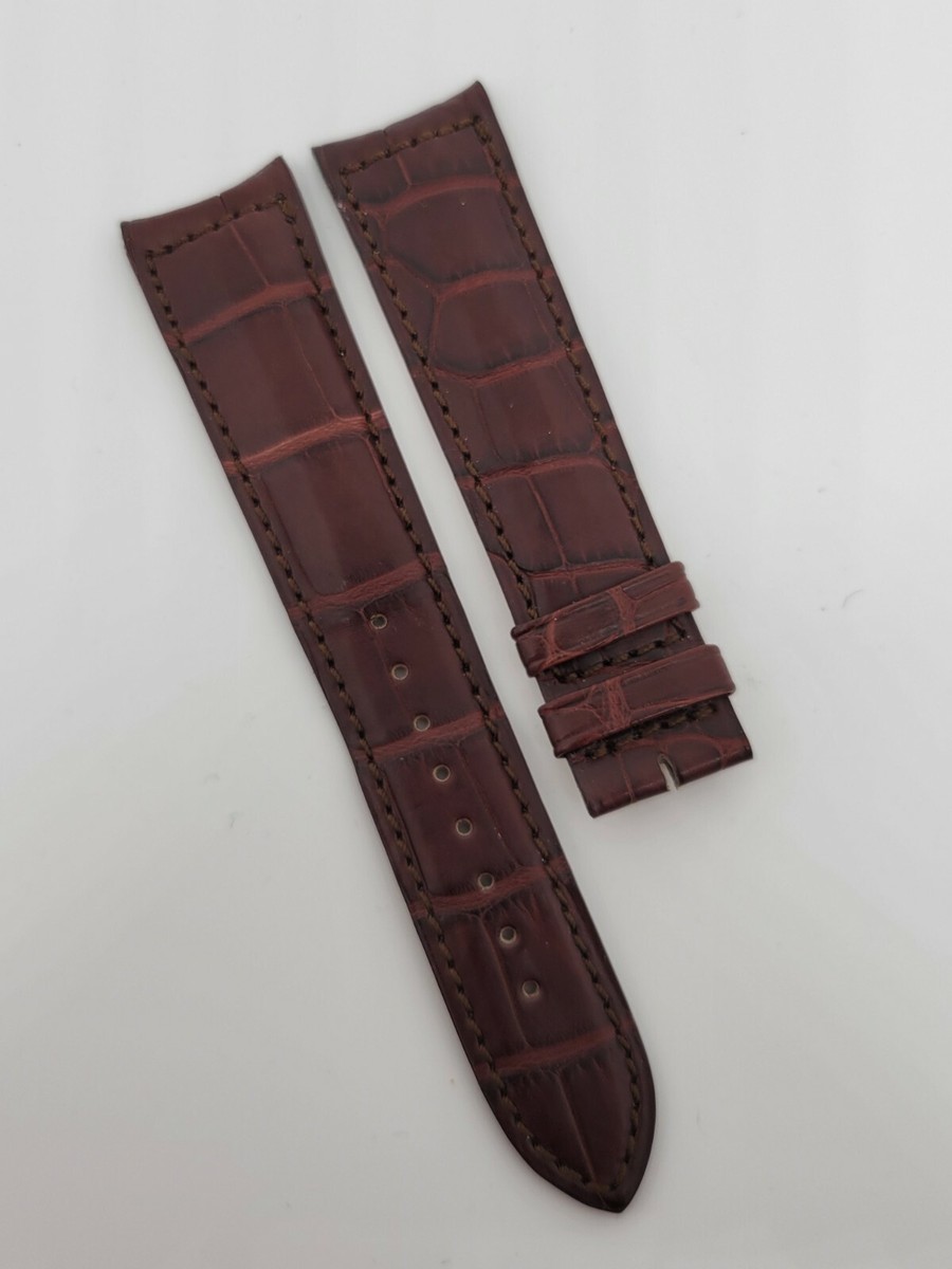 Authentic UNWORN Jaeger LeCoultre 21x18 LONG Brown Alligator