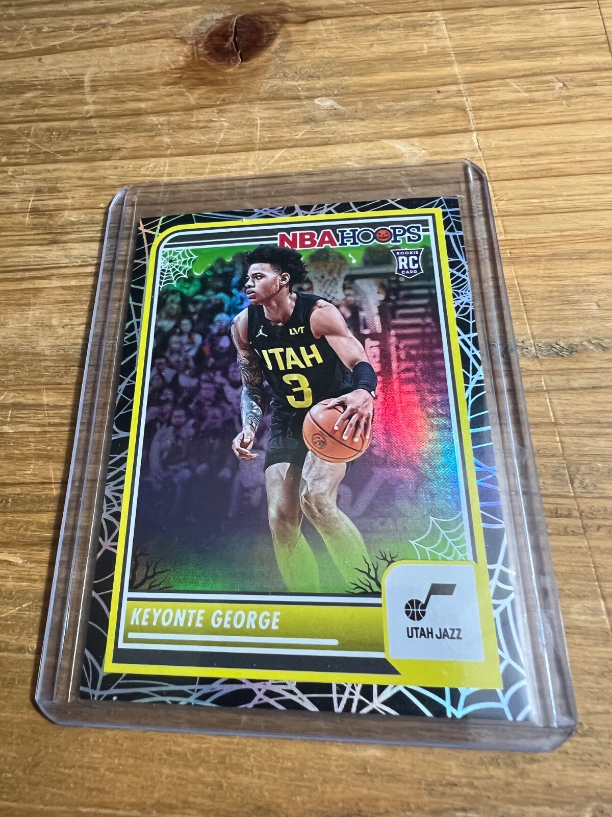 2023-24 Panini NBA HAUNTED HOOPS #98 KEYONTE GEORGE RC SPIDER WEB HOLO UTAH JAZZ