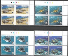 PENRHYN ISLAND - 2014 MNH "WWF - TARTARUGA VERDE PACIFICO" blocco di quattro!!!!!