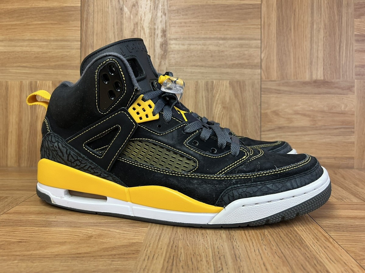 jordan spizike black university gold
