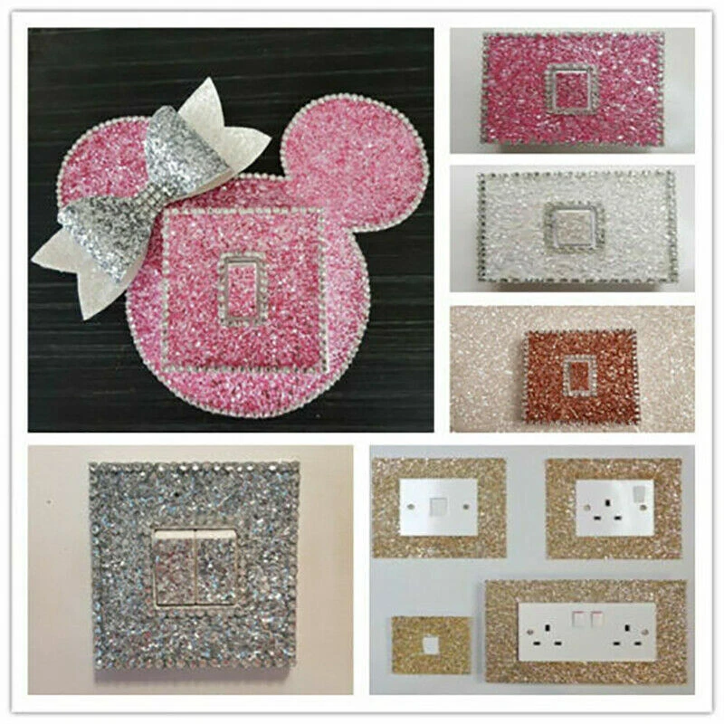 8 Sheets 20x15cm Bundle Self Adhesive Chunky Glitter Fabric Vinyl for Home Decor - Image 3 of 4
