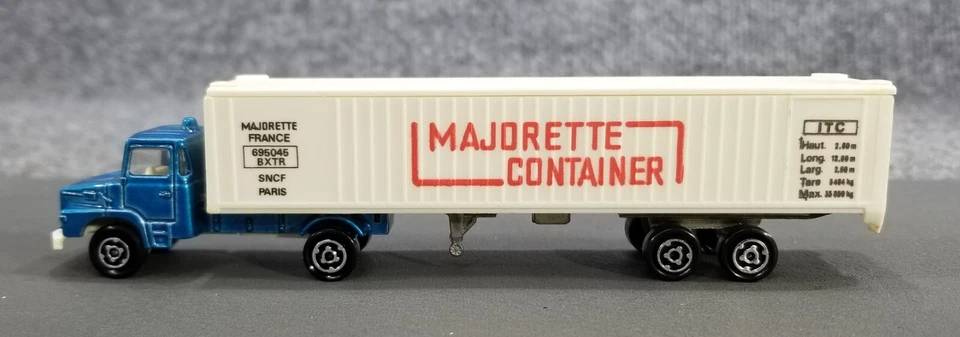 Majorette Scania Semi Truck & Trailer Container Made In France VTG - Image 2 of 4