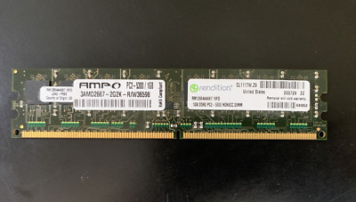 RENDITION RM12864AA667.16FD 1GB DDR2 Non ECC PC2-5300 667Mhz Memory