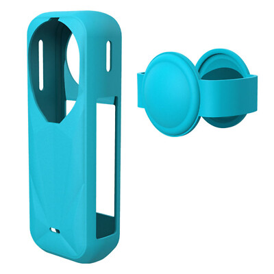 Shockproof  Soft Silicone Protective Case Cover Shell+Lens Cap for Insta360 X5