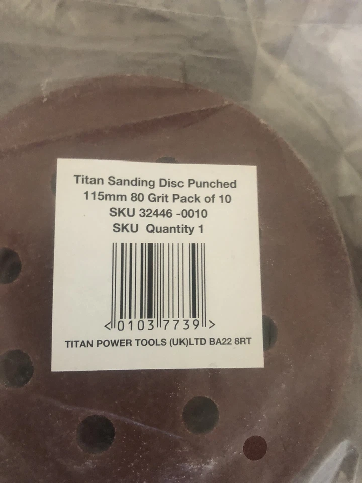 Job Lot Of 10 Packs 100 Disks 115mm 8 Hole Aluminium Oxide Sanding Disks 80 Grit - Image 2 of 3